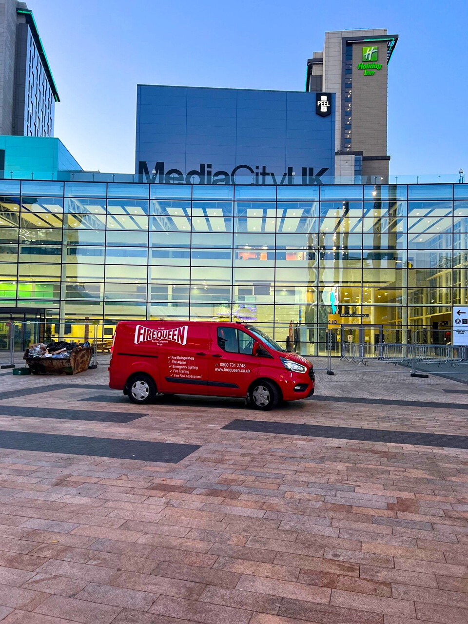 Fire Queen at Media City Wireless Fire Alarm Installation